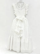 Spliced 3D Flower Dresses