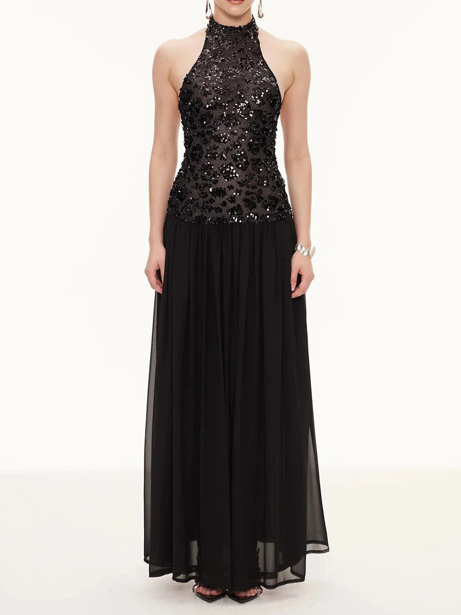 Sequins and Halter Dress