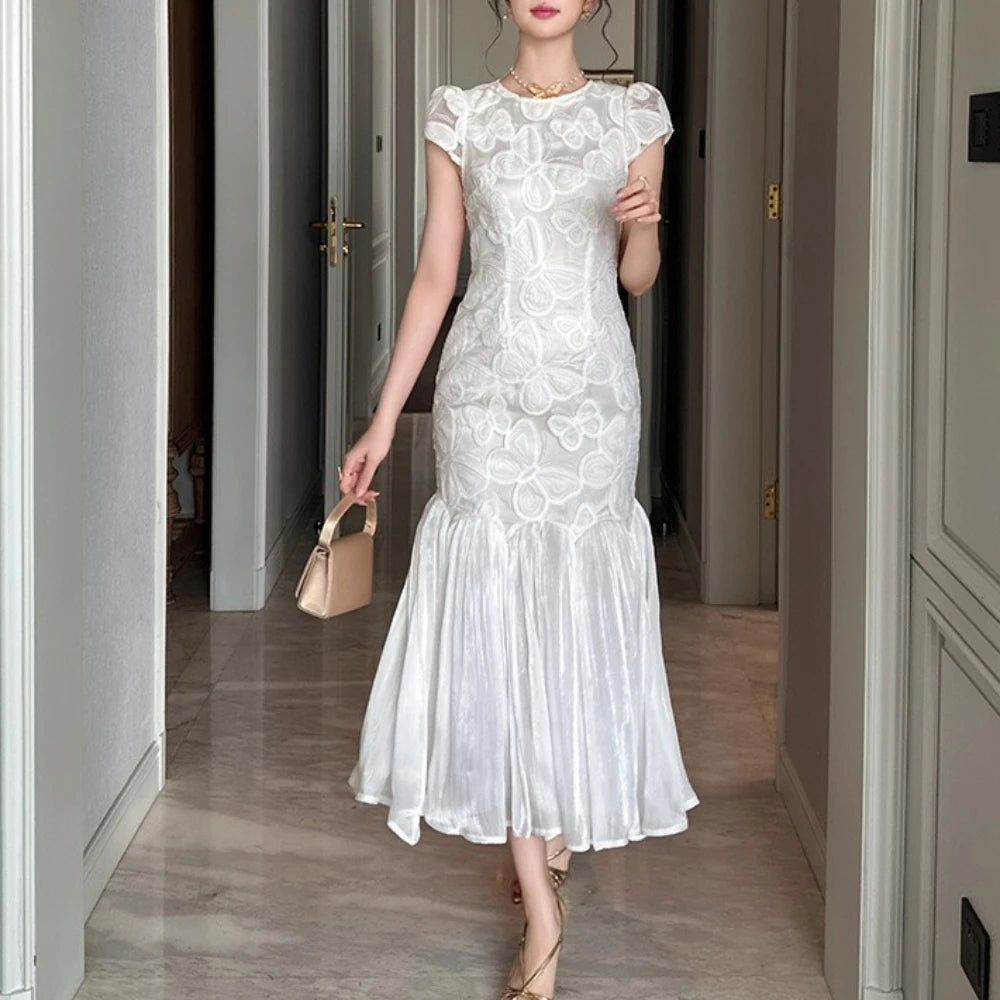 Spliced Lace Elegant Dress