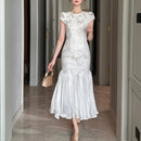 Spliced Lace Elegant Dress