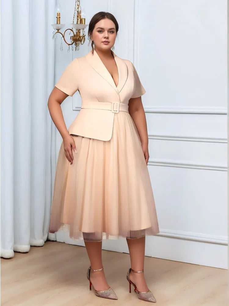 Plus Size Dress With Belt