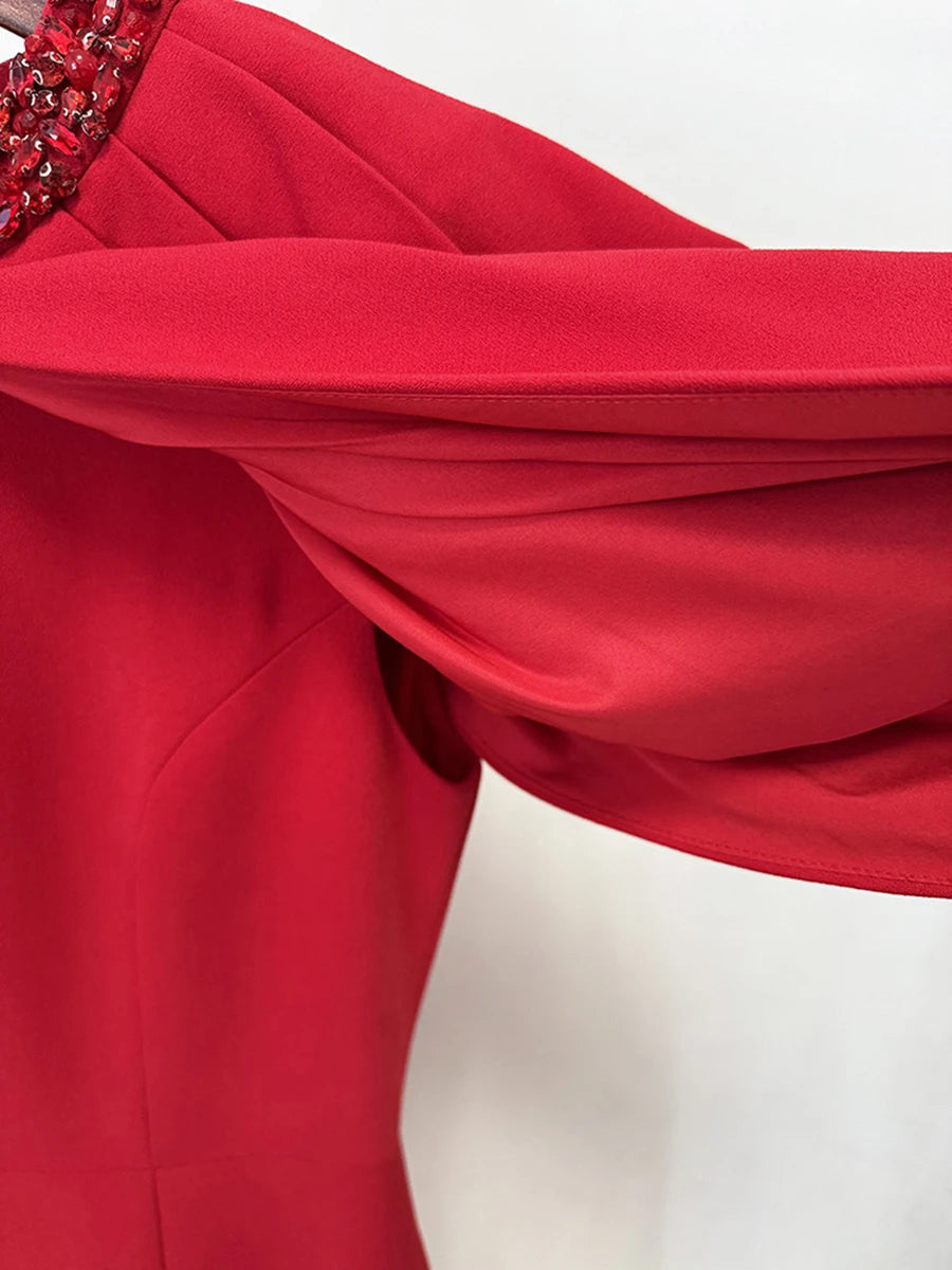 Bead Slimming Long Dress