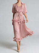 Spliced Folds Dresses