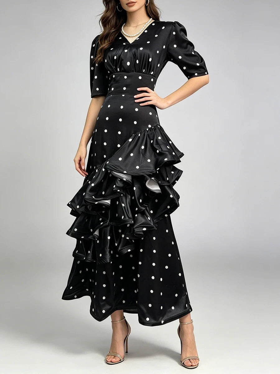 Hit Color Dot Dresses