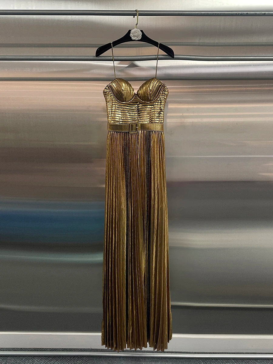 Strapeless Gold Dress