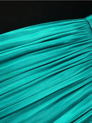 Plus Size Shiny Pleated Dress