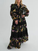 V Neck Long Sleeve Dress