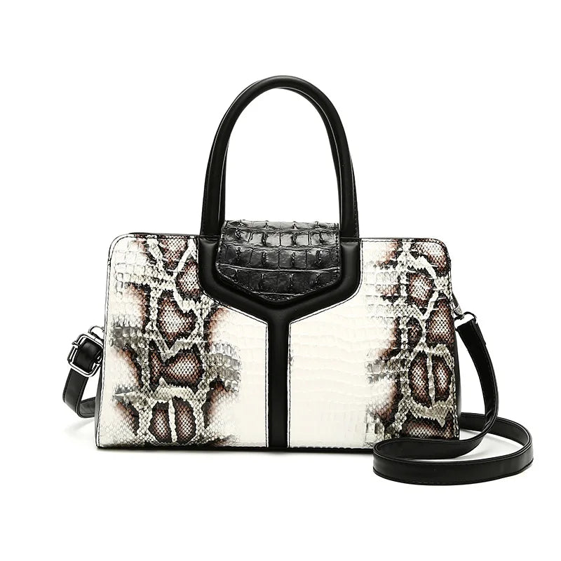 Fashion Snake Pattern Handbag