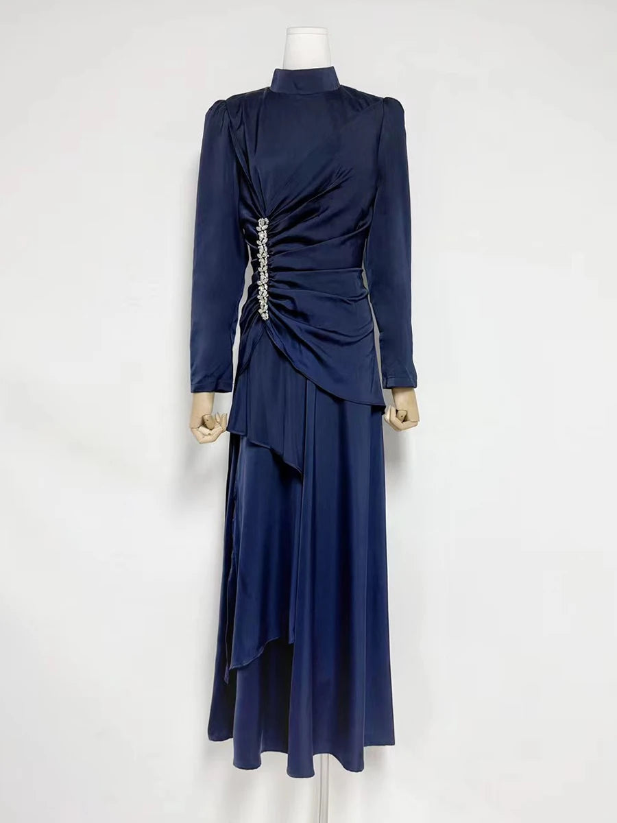 Slimming Spliced Bead Dresse