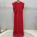 Bead Slimming Long Dress
