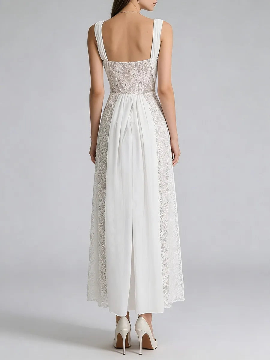 Spliced Lace Sexy Long Dresses