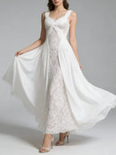 Spliced Lace Sexy Long Dresses