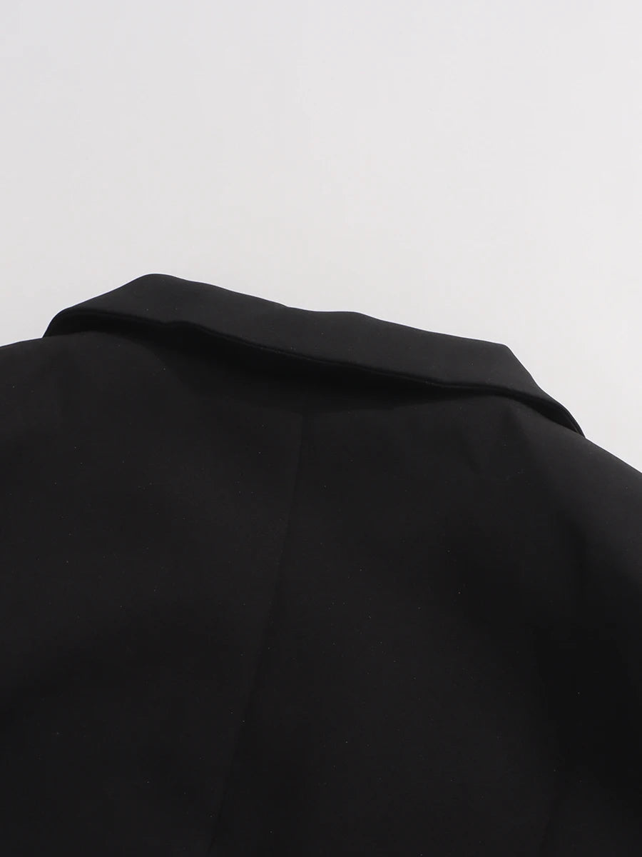 Solid Hollow Out Diamonds Elegant Blazers