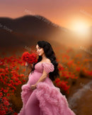 Fluffy Tulle Maternity Robes