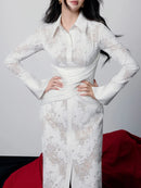 Spliced Lace Dresses