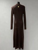 Spliced Zipper Basics Knit Dresses