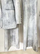 Color Block Two Piece Jean Set