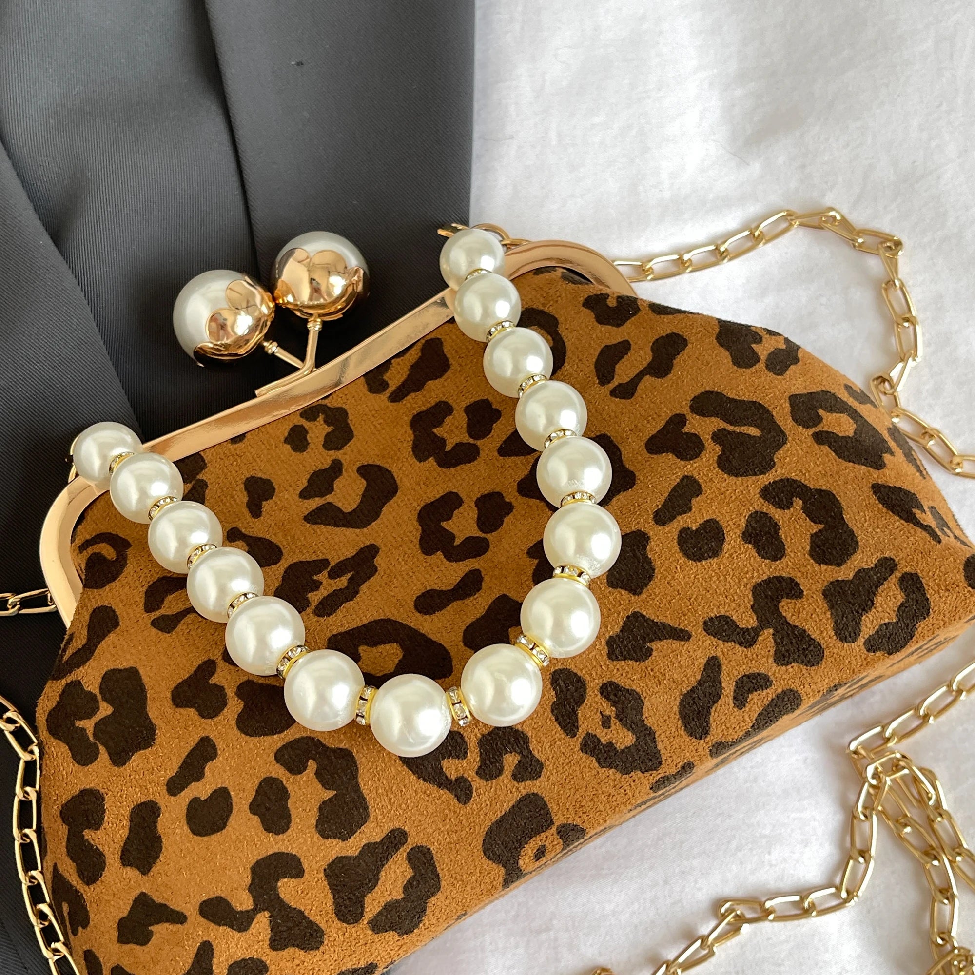 Leopard & Pearls Handbag
P