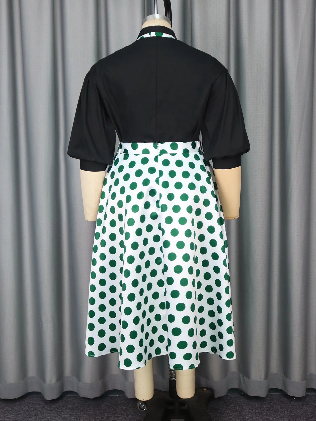 Plus Size Two Piece Polka Dot Set