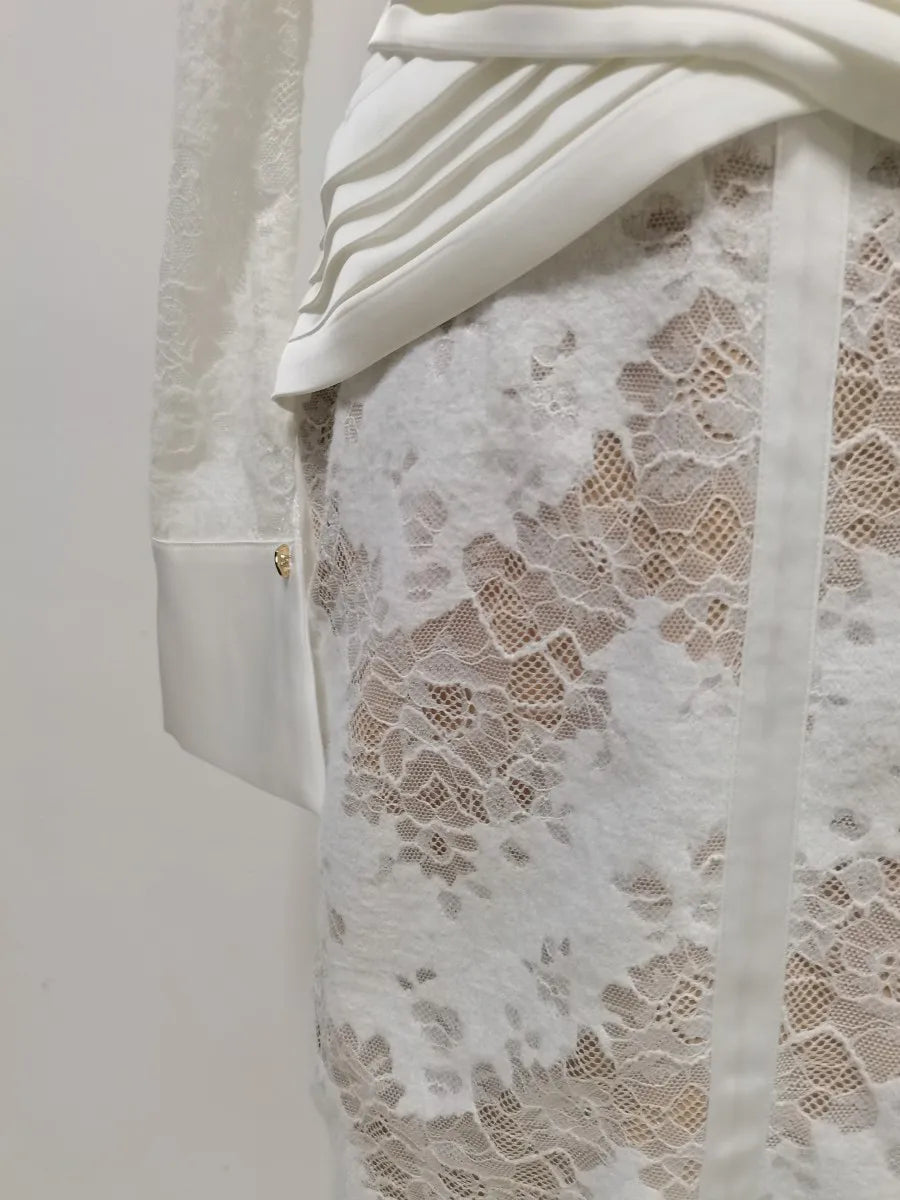 Spliced Lace Dresses
