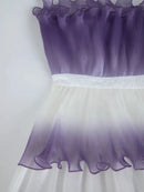 Gradient Spliced Ruffles Dresses