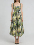 Printing Vintage Long Dresses