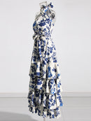 Layered Ruffles Hem Dress Female New