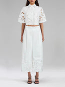 Hollow Out Casual Two Piece Set