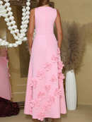 Slimming Spliced 3D Flower  Dresses