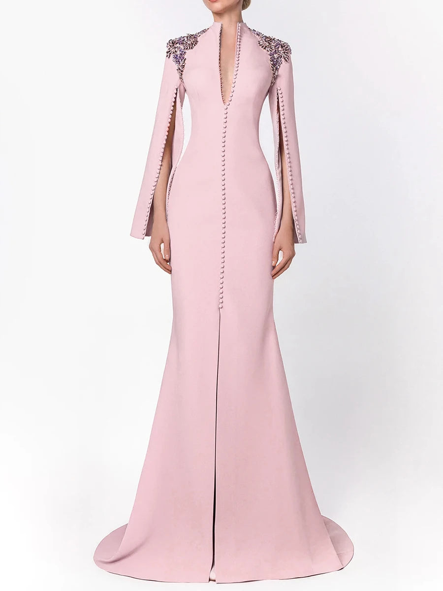 Spliced Bead Luxurious Dresses