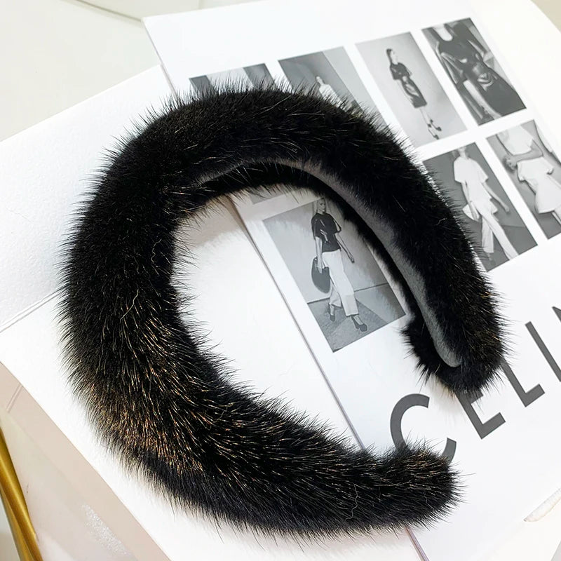 Real Mink Fur Headbands