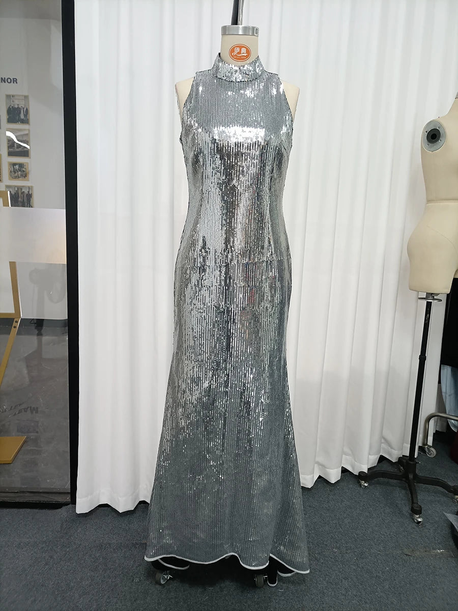 Spliced Sequins Dresses