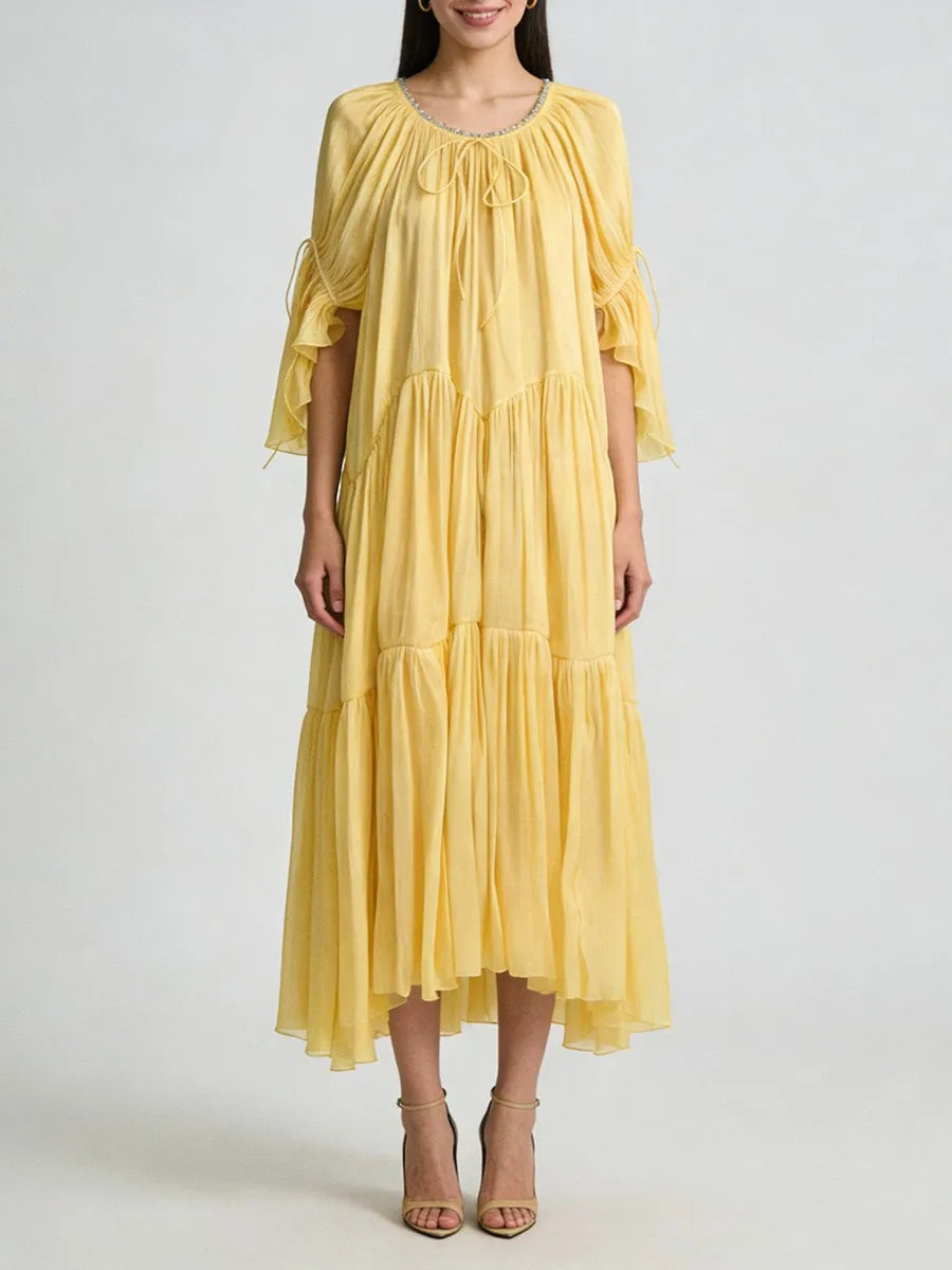 Lace Up Long Dresses