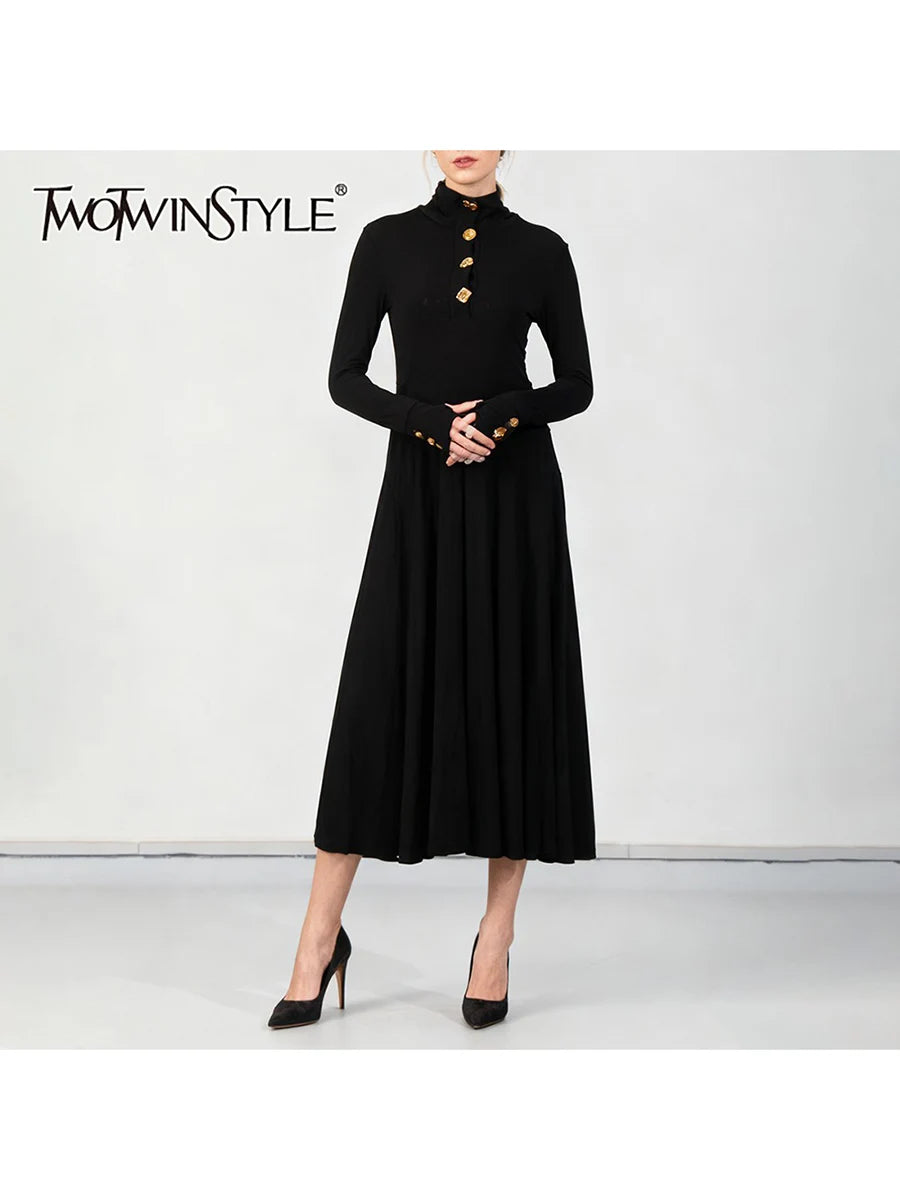 Metal Buttons Basics Dresses