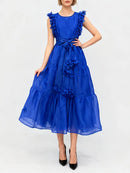 Spliced 3D Flower Dresses