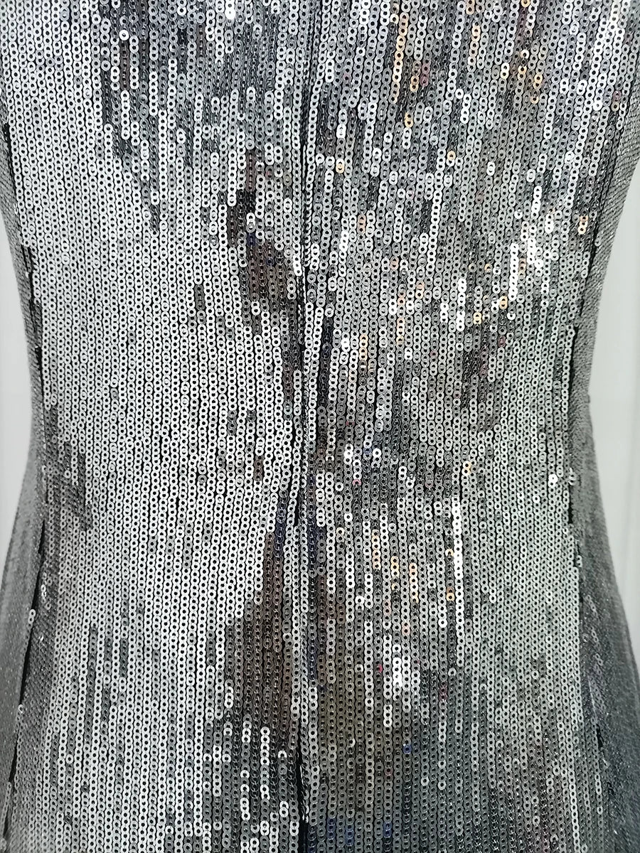 Spliced Sequins Dresses