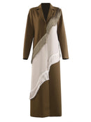 Hit Color Loose Tassels Coats