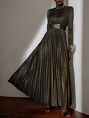 Spliced Belt Temperament Dresses