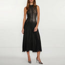 Spliced Sheer Dresses
