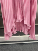 Plus Size Hit Color Spliced Folds Dress
