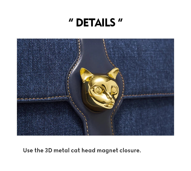 DENIM TRENDING SHOULDER CLUTCH