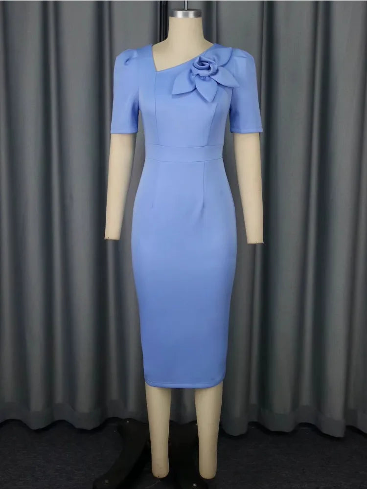 Plus Size 3D Flower Dress