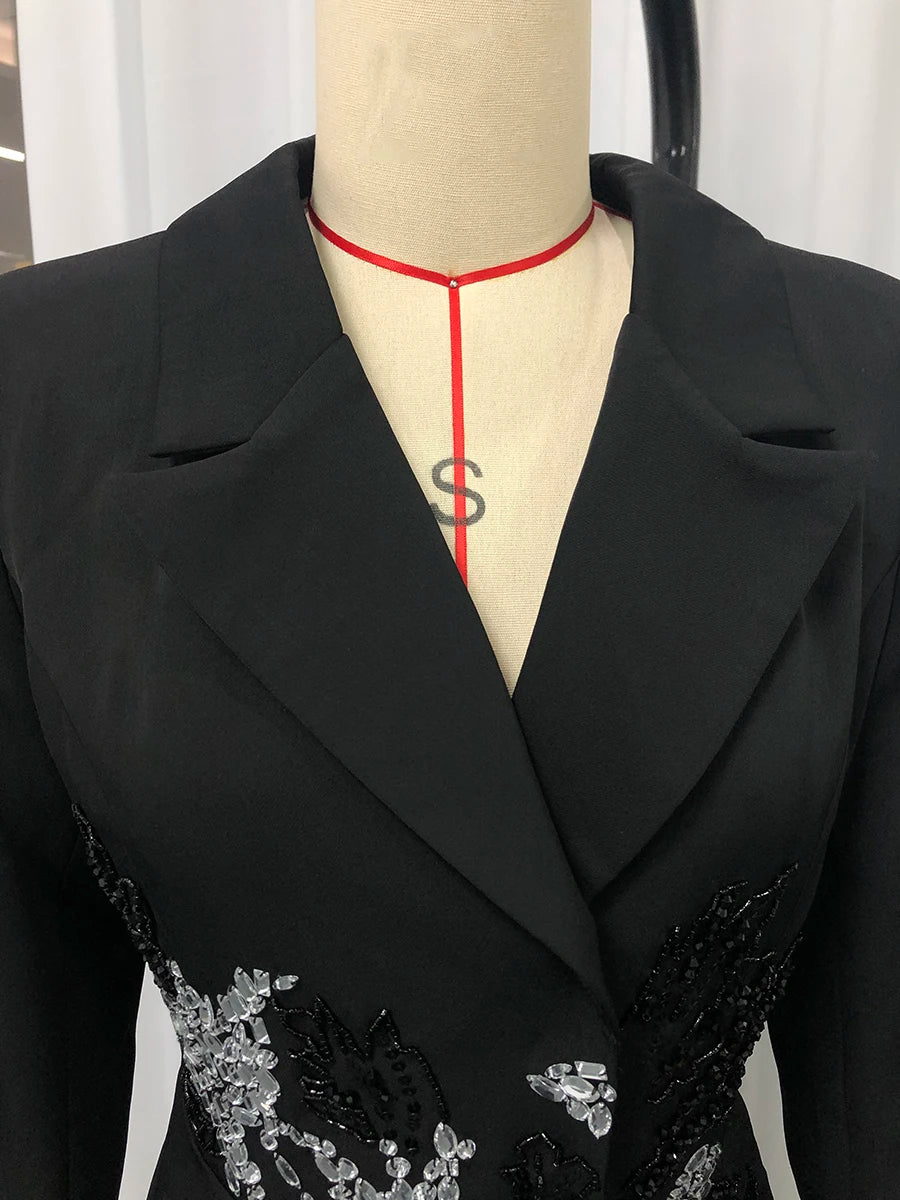 Solid Slimming Spliced Beading  Jumpsuits