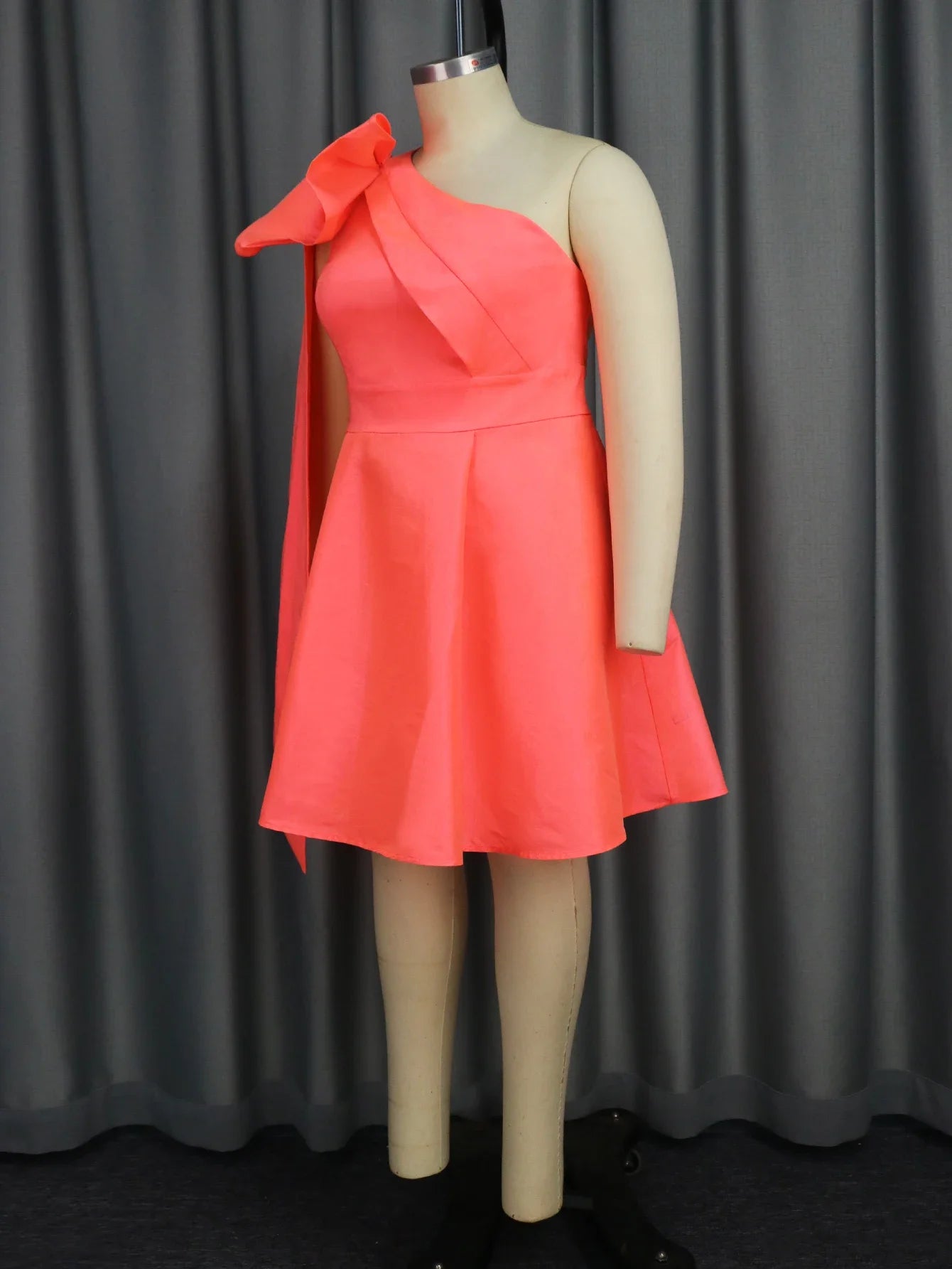 Plus Size Orange Sweet Mini Dress