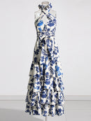 Layered Ruffles Hem Dress Female New