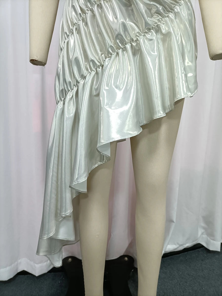 Spliced Folds Dresses