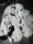 Color Spot Loose Temperament Fur Coats