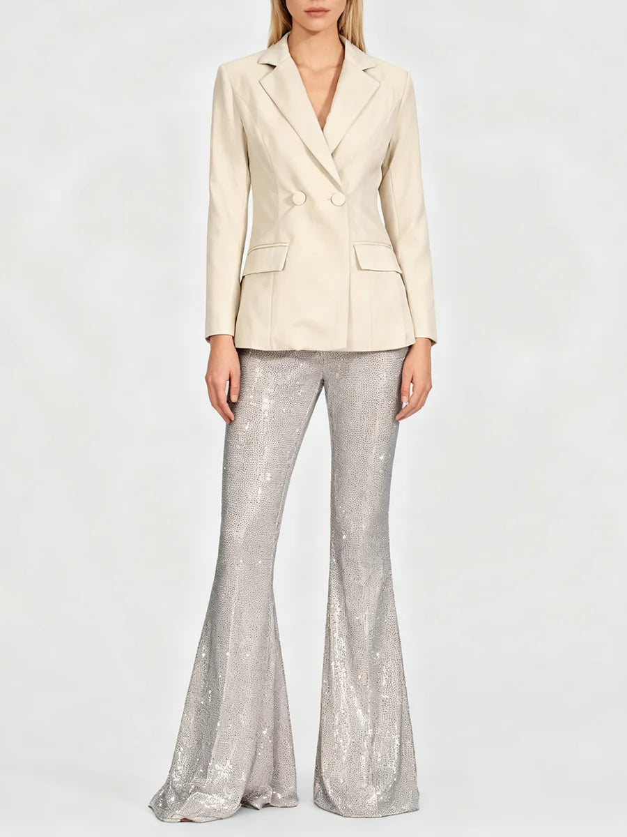 Two Piece Lapel Pant Sets