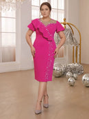 Plus Size Ruffled Dress