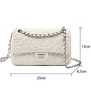 Camellia Pattern Chain Crossbody Bags